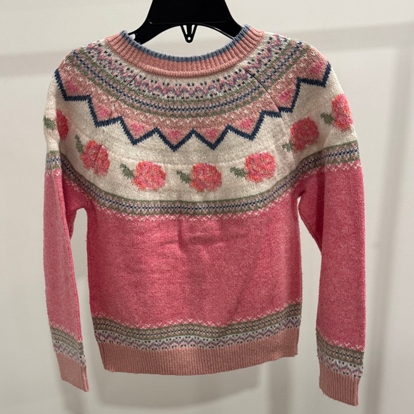 Mini Boden Pink and Cream Floral Cardigan - Picture 3 of 3